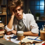estudiar tomar café