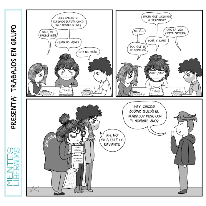 humor tira cómica luna universidad