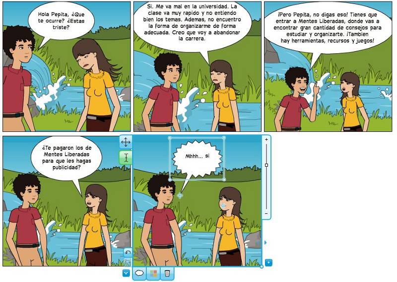 Crear tiras cómicas con Pixton.