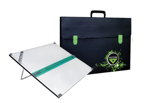 Tablero con regla paralela y estuche