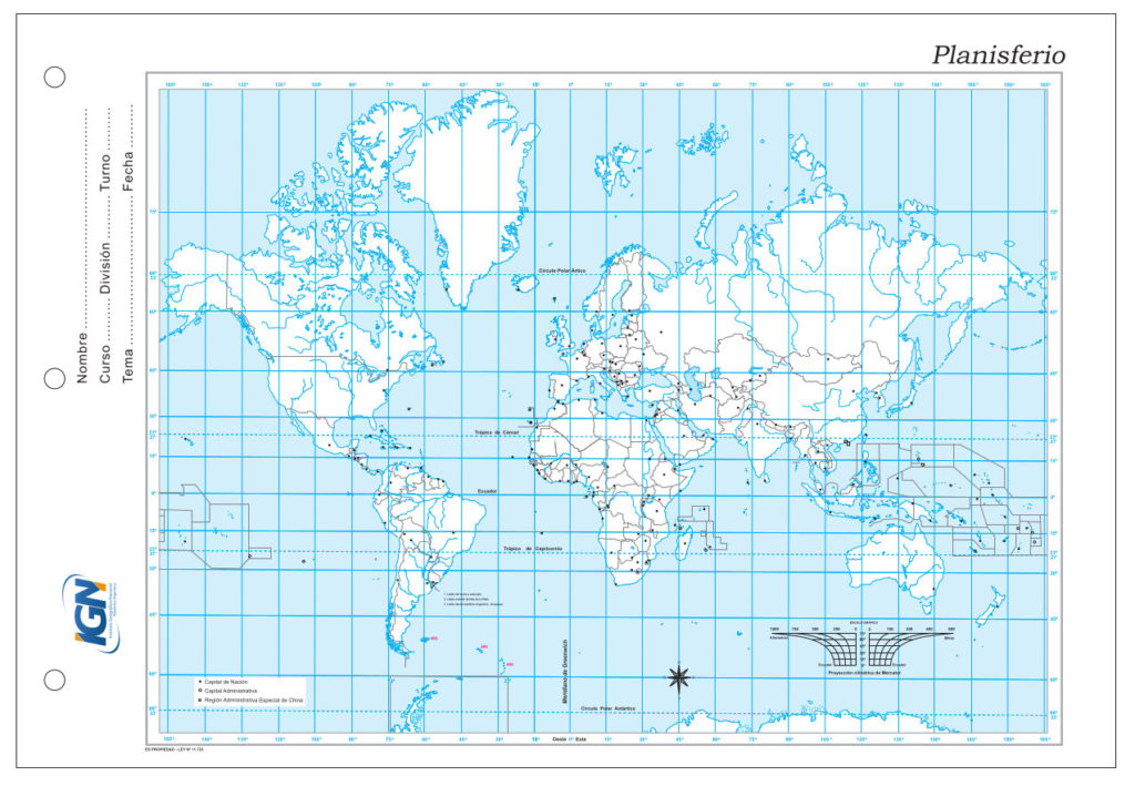 planisferio mapas escolares