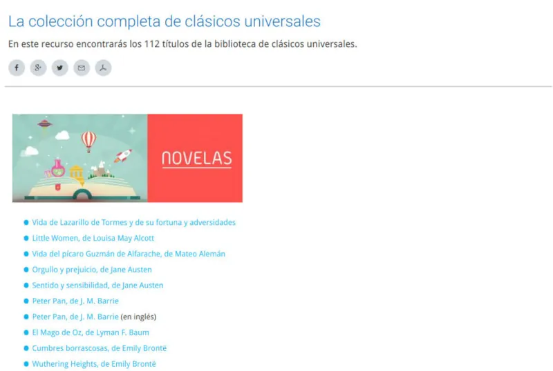 Biblioteca de lbros clásicos de Educ.ar