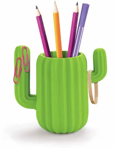 Portalápices con forma de lápiz Portalápices con forma de cactus