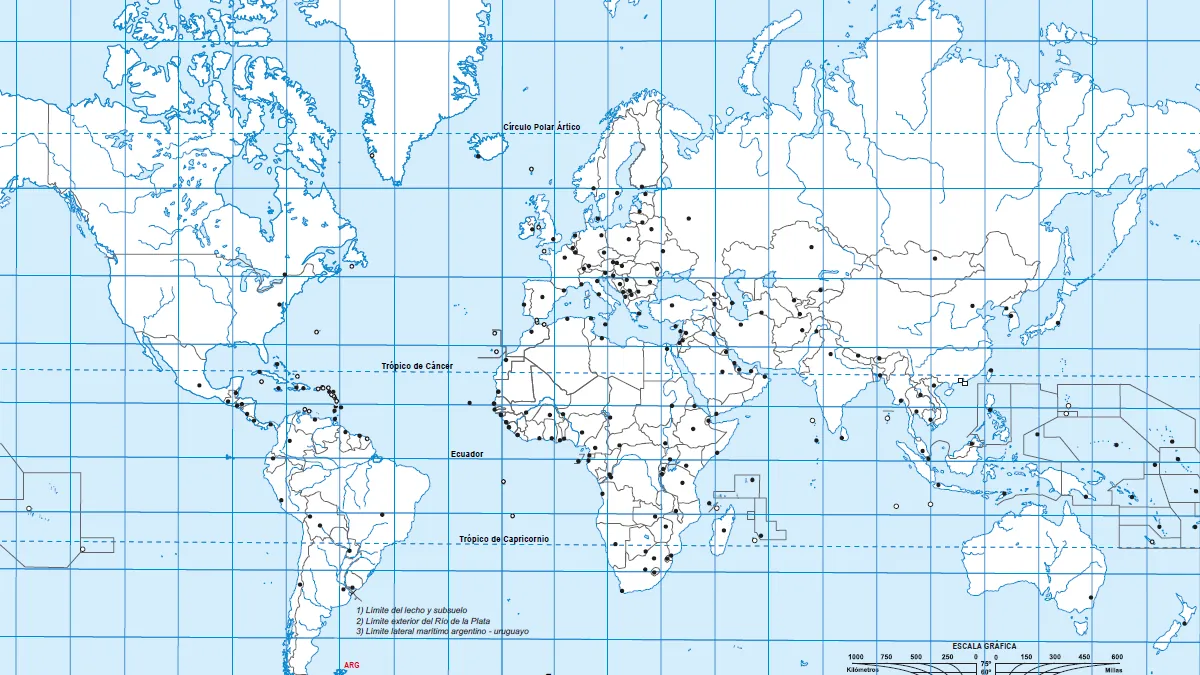 mapa planisferio división política