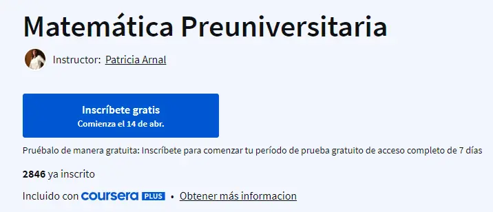 matemática preuniversitaria inscripción