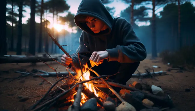 encender fuego naturaleza bushcraft