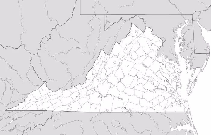 virginia state map united states
