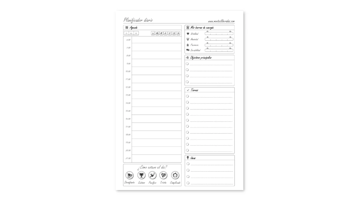 Nuevo Planificador diario inspirado en los juegos de rol RPG