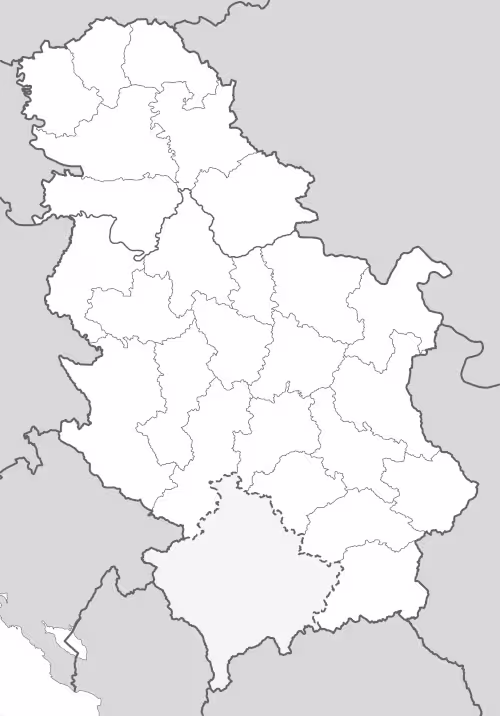 map of serbia